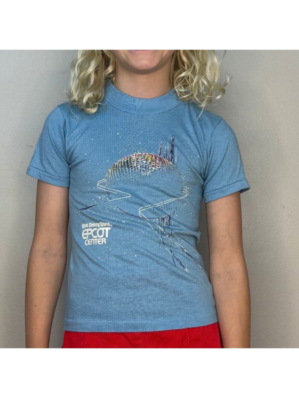 Vintage 1980s Kids Epcot Center T-Shirt, Artex Size 6, Walt Disney World